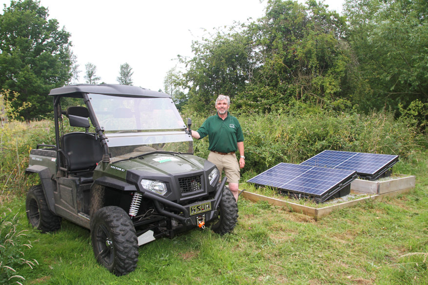 Nigel Middleton, Hawk and Owl Trust Warden, with the Nipper