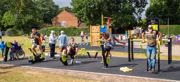 Memorial Park in North Walsham eco-gym used by the local community [Image courtesy of North Walsham Play]