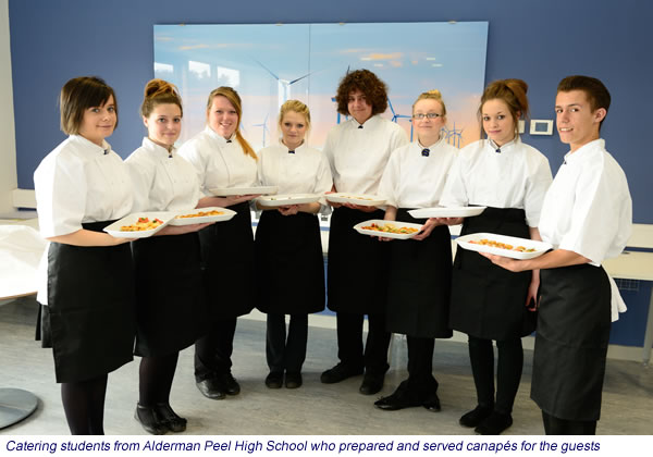 Catering student from Alderman Peel High School who prepared and server canapés for the guests