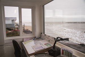 Looking north east along the coast from the new operations room